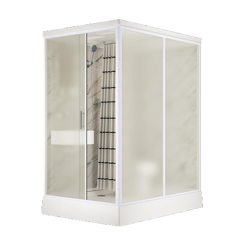 Rectangle Shower Stall Tempered Glass Shower Stall with Shower Base Side Opening Clearhalo 'Bathroom Remodel & Bathroom Fixtures' 'Home Improvement' 'home_improvement' 'home_improvement_shower_stalls_enclosures' 'Shower Stalls & Enclosures' 'shower_stalls_enclosures' 'Showers & Bathtubs' 7417445
