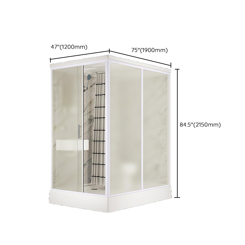Rectangle Shower Stall Tempered Glass Shower Stall with Shower Base Clearhalo 'Bathroom Remodel & Bathroom Fixtures' 'Home Improvement' 'home_improvement' 'home_improvement_shower_stalls_enclosures' 'Shower Stalls & Enclosures' 'shower_stalls_enclosures' 'Showers & Bathtubs' 7417456