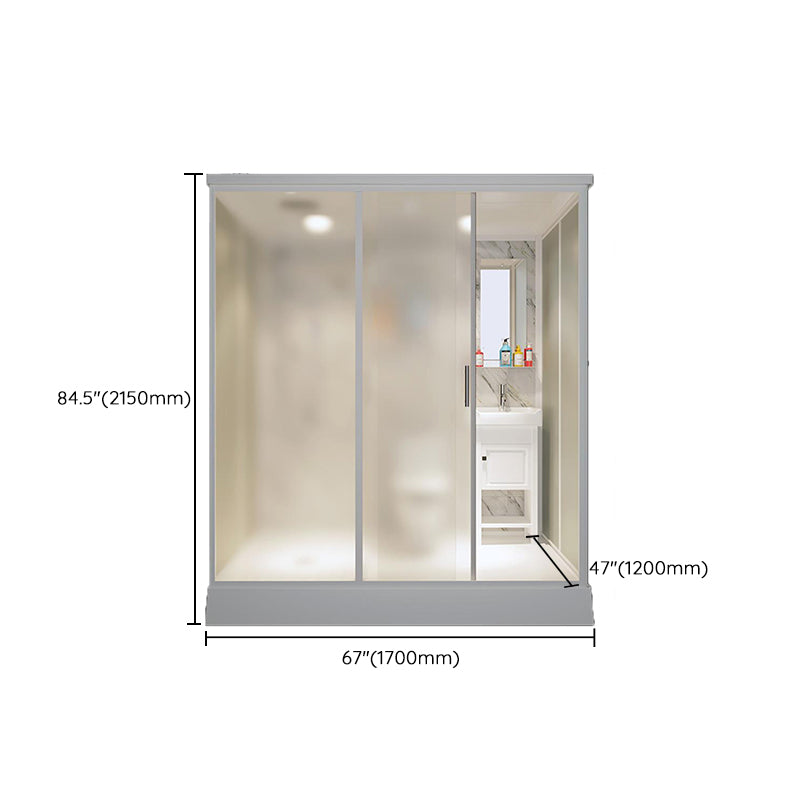 Rectangle Shower Stall Tempered Glass Shower Stall with Shower Base Clearhalo 'Bathroom Remodel & Bathroom Fixtures' 'Home Improvement' 'home_improvement' 'home_improvement_shower_stalls_enclosures' 'Shower Stalls & Enclosures' 'shower_stalls_enclosures' 'Showers & Bathtubs' 7417457