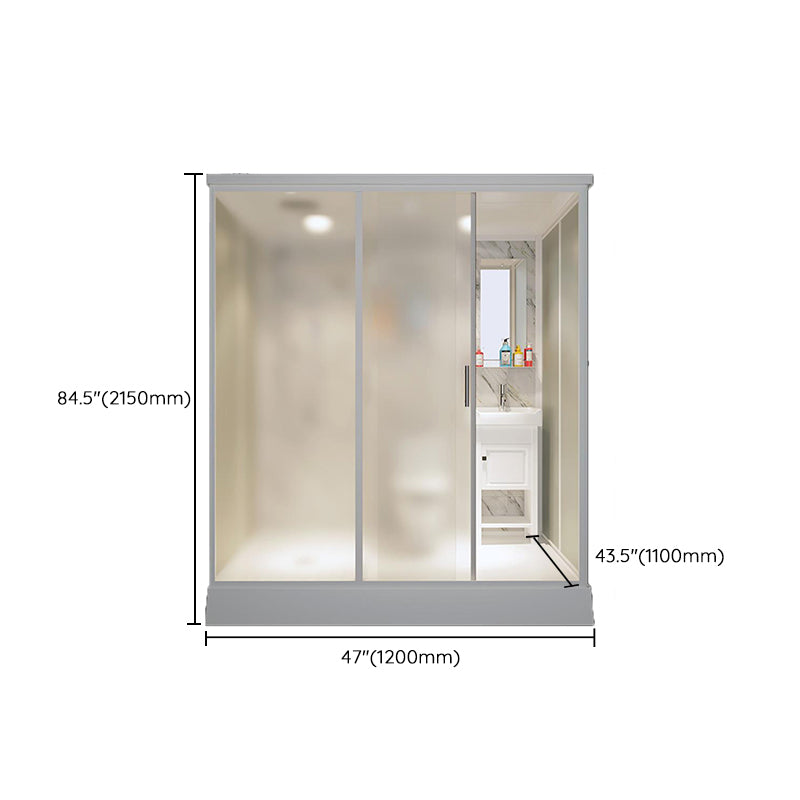 Rectangle Shower Stall Tempered Glass Shower Stall with Shower Base Clearhalo 'Bathroom Remodel & Bathroom Fixtures' 'Home Improvement' 'home_improvement' 'home_improvement_shower_stalls_enclosures' 'Shower Stalls & Enclosures' 'shower_stalls_enclosures' 'Showers & Bathtubs' 7417461