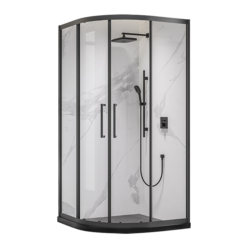 Full Frame Double Sliding Shower Door Tempered Glass Shower Screen Clearhalo 'Bathroom Remodel & Bathroom Fixtures' 'Home Improvement' 'home_improvement' 'home_improvement_shower_tub_doors' 'Shower and Tub Doors' 'shower_tub_doors' 'Showers & Bathtubs' 7417514