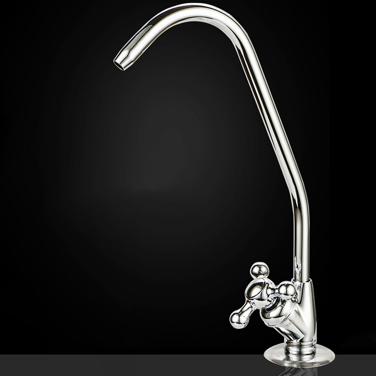 Modern Style Kitchen Filtered Faucet Copper Gooseneck Kitchen Filtered Faucet Clearhalo 'Home Improvement' 'home_improvement' 'home_improvement_kitchen_faucets' 'Kitchen Faucets' 'Kitchen Remodel & Kitchen Fixtures' 'Kitchen Sinks & Faucet Components' 'kitchen_faucets' 7418079