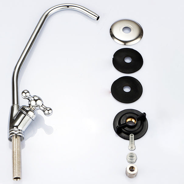 Modern Style Kitchen Filtered Faucet Copper Gooseneck Kitchen Filtered Faucet Clearhalo 'Home Improvement' 'home_improvement' 'home_improvement_kitchen_faucets' 'Kitchen Faucets' 'Kitchen Remodel & Kitchen Fixtures' 'Kitchen Sinks & Faucet Components' 'kitchen_faucets' 7418084