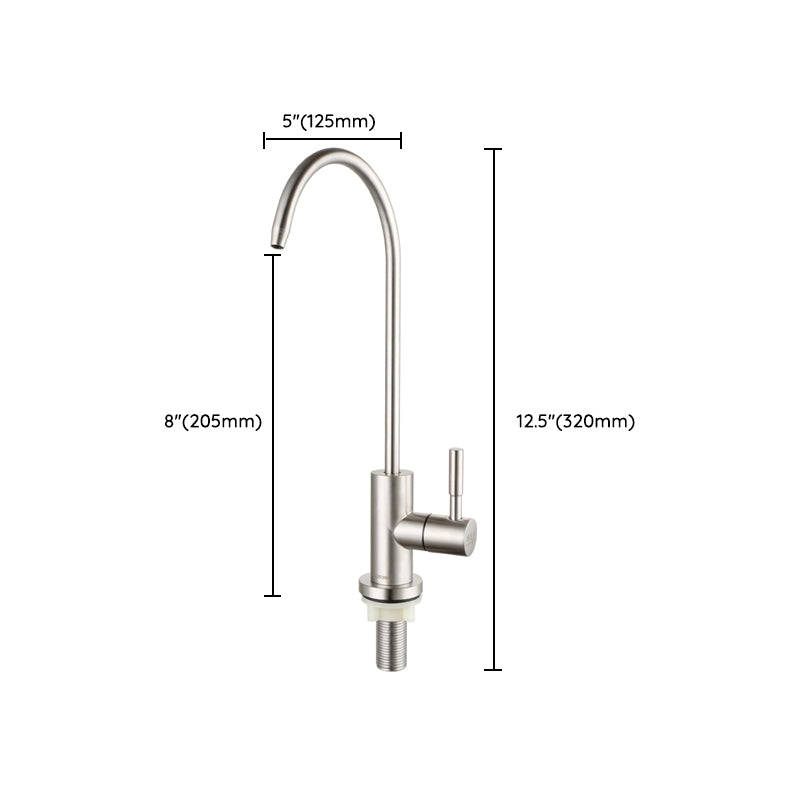 Modern Style Kitchen Filtered Faucet Copper Gooseneck Kitchen Filtered Faucet Clearhalo 'Home Improvement' 'home_improvement' 'home_improvement_kitchen_faucets' 'Kitchen Faucets' 'Kitchen Remodel & Kitchen Fixtures' 'Kitchen Sinks & Faucet Components' 'kitchen_faucets' 7418093