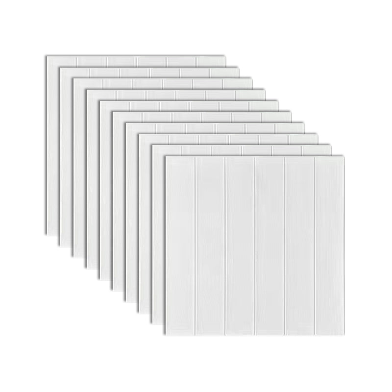 Wooden Effect Wall Panel Living Room Modern Style Peel and Stick Wall Paneling White Clearhalo 'Flooring 'Home Improvement' 'home_improvement' 'home_improvement_wall_paneling' 'Wall Paneling' 'wall_paneling' 'Walls & Ceilings' Walls and Ceiling' 7418141