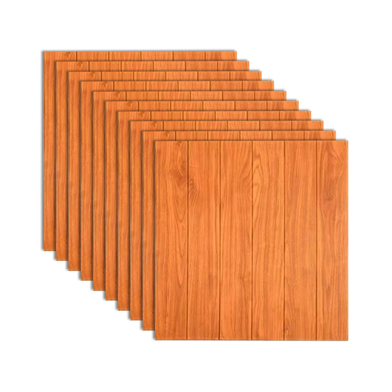 Wooden Effect Wall Panel Living Room Modern Style Peel and Stick Wall Paneling Yellow Clearhalo 'Flooring 'Home Improvement' 'home_improvement' 'home_improvement_wall_paneling' 'Wall Paneling' 'wall_paneling' 'Walls & Ceilings' Walls and Ceiling' 7418143