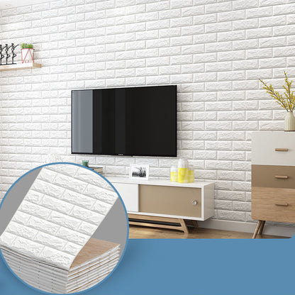 Modern Peel & Stick Subway Tile Water Resistant Wall Tile for Bedroom Living Room White Clearhalo 'Flooring 'Home Improvement' 'home_improvement' 'home_improvement_wall_paneling' 'Wall Paneling' 'wall_paneling' 'Walls & Ceilings' Walls and Ceiling' 7418161