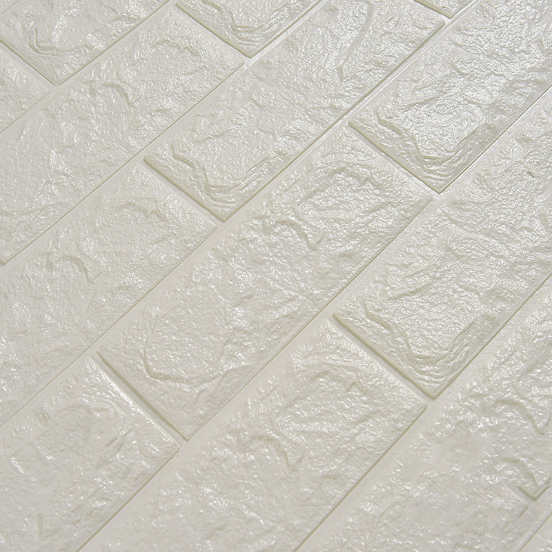 Modern Wall Ceiling Plain Peel and Stick 3D Embossed Waterproof Backsplash Panels White Clearhalo 'Flooring 'Home Improvement' 'home_improvement' 'home_improvement_wall_paneling' 'Wall Paneling' 'wall_paneling' 'Walls & Ceilings' Walls and Ceiling' 7418544