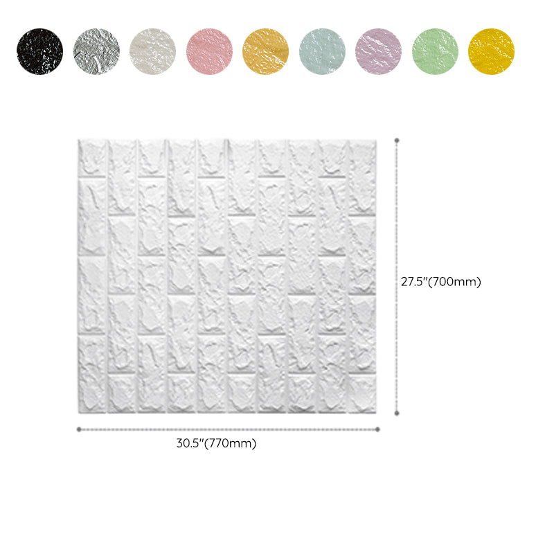 Modern Wall Ceiling Plain Peel and Stick 3D Embossed Waterproof Backsplash Panels Clearhalo 'Flooring 'Home Improvement' 'home_improvement' 'home_improvement_wall_paneling' 'Wall Paneling' 'wall_paneling' 'Walls & Ceilings' Walls and Ceiling' 7418554