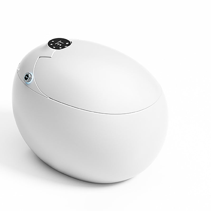 Contemporary Floor Standing Bidet Round White Temperature Control Ceramic Kick Flip （Deluxe Edition） Clearhalo 'Bathroom Remodel & Bathroom Fixtures' 'Bidets' 'Home Improvement' 'home_improvement' 'home_improvement_bidets' 'Toilets & Bidets' 7418556