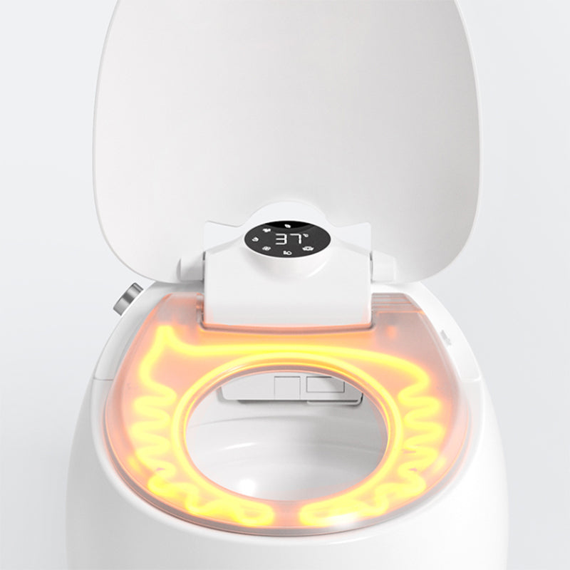 Contemporary Floor Standing Bidet Round White Temperature Control Ceramic Clearhalo 'Bathroom Remodel & Bathroom Fixtures' 'Bidets' 'Home Improvement' 'home_improvement' 'home_improvement_bidets' 'Toilets & Bidets' 7418562