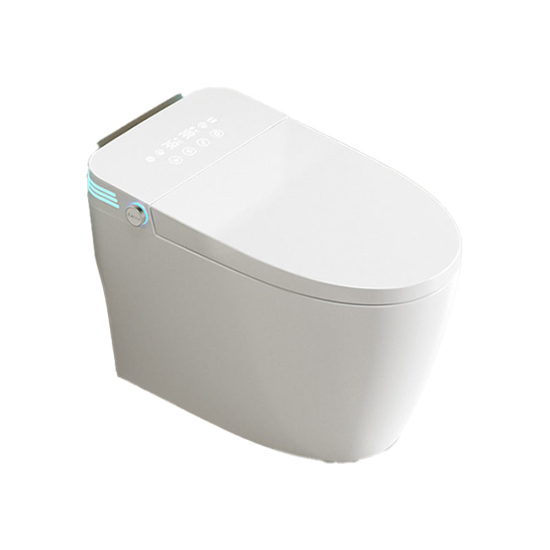 Contemporary Floor Mount Bidet Elongated Ceramic Heated Seat White Dryer Clearhalo 'Bathroom Remodel & Bathroom Fixtures' 'Bidets' 'Home Improvement' 'home_improvement' 'home_improvement_bidets' 'Toilets & Bidets' 7418584