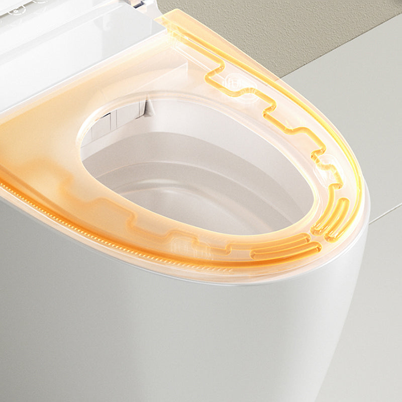 Contemporary Floor Mount Bidet Elongated Ceramic Heated Seat White Dryer Clearhalo 'Bathroom Remodel & Bathroom Fixtures' 'Bidets' 'Home Improvement' 'home_improvement' 'home_improvement_bidets' 'Toilets & Bidets' 7418587