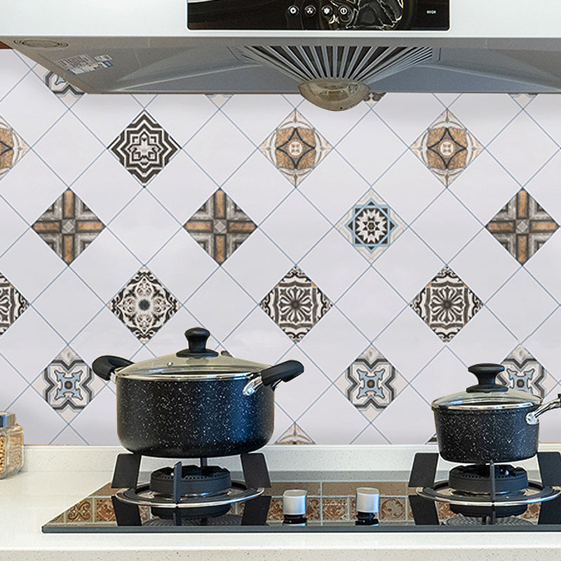 Modern Peel and Stick Backsplash Wall Tile PVC Wallpaper for Kitchen White Clearhalo 'Flooring 'Home Improvement' 'home_improvement' 'home_improvement_peel_stick_blacksplash' 'Peel & Stick Backsplash Tile' 'peel_stick_blacksplash' 'Walls & Ceilings' Walls and Ceiling' 7418701
