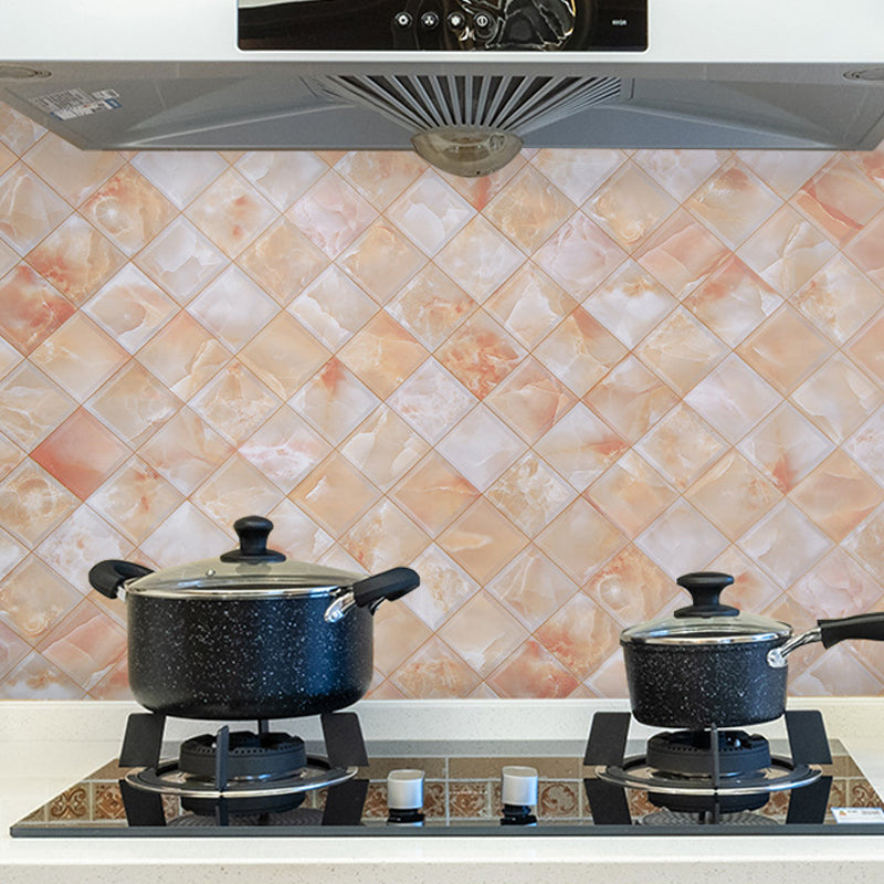 Modern Peel and Stick Backsplash Wall Tile PVC Wallpaper for Kitchen Orange Clearhalo 'Flooring 'Home Improvement' 'home_improvement' 'home_improvement_peel_stick_blacksplash' 'Peel & Stick Backsplash Tile' 'peel_stick_blacksplash' 'Walls & Ceilings' Walls and Ceiling' 7418708