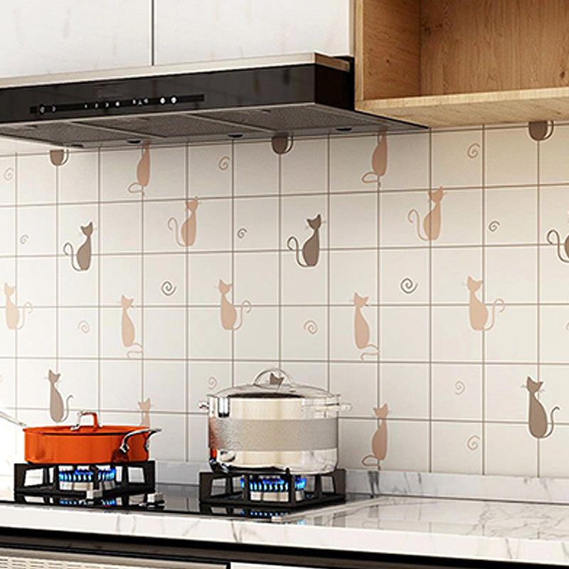 Modern Peel and Stick Backsplash Tile PVC Rectangular Wallpaper Beige Clearhalo 'Flooring 'Home Improvement' 'home_improvement' 'home_improvement_peel_stick_blacksplash' 'Peel & Stick Backsplash Tile' 'peel_stick_blacksplash' 'Walls & Ceilings' Walls and Ceiling' 7418719