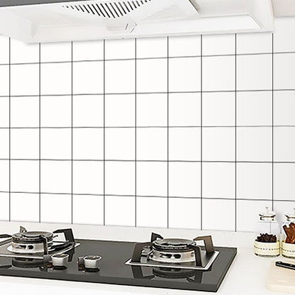Modern Peel and Stick Backsplash Tile Plastic Wallpaper for Kitchen White Clearhalo 'Flooring 'Home Improvement' 'home_improvement' 'home_improvement_peel_stick_blacksplash' 'Peel & Stick Backsplash Tile' 'peel_stick_blacksplash' 'Walls & Ceilings' Walls and Ceiling' 7418738