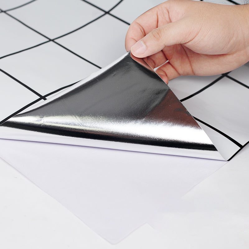 Modern Peel and Stick Backsplash Tile Plastic Wallpaper for Kitchen Clearhalo 'Flooring 'Home Improvement' 'home_improvement' 'home_improvement_peel_stick_blacksplash' 'Peel & Stick Backsplash Tile' 'peel_stick_blacksplash' 'Walls & Ceilings' Walls and Ceiling' 7418744