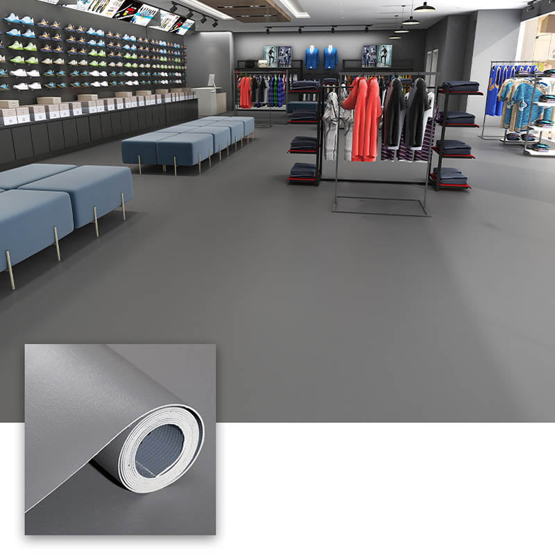 Modern Style PVC Flooring Pure Color Fire Resistant Waterproof PVC Flooring Grey Clearhalo 'Flooring 'Home Improvement' 'home_improvement' 'home_improvement_vinyl_flooring' 'Vinyl Flooring' 'vinyl_flooring' Walls and Ceiling' 7419057