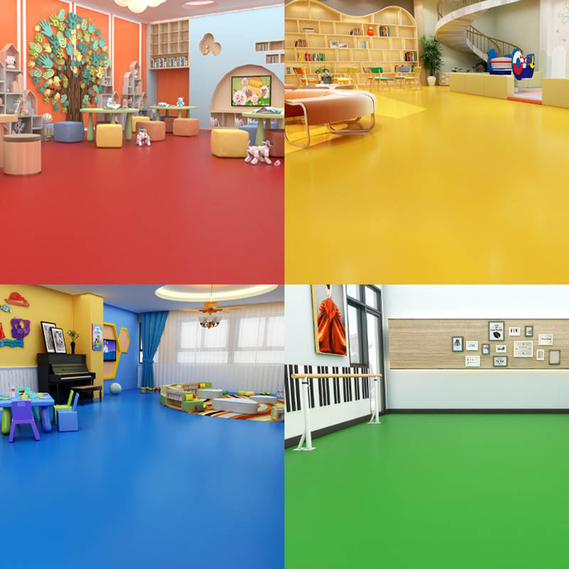 Modern Style PVC Flooring Pure Color Fire Resistant Waterproof PVC Flooring Clearhalo 'Flooring 'Home Improvement' 'home_improvement' 'home_improvement_vinyl_flooring' 'Vinyl Flooring' 'vinyl_flooring' Walls and Ceiling' 7419060
