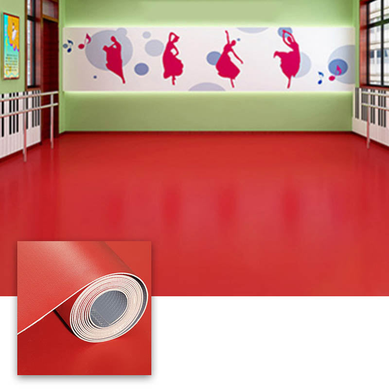 Modern Style PVC Flooring Pure Color Fire Resistant Waterproof PVC Flooring Red Clearhalo 'Flooring 'Home Improvement' 'home_improvement' 'home_improvement_vinyl_flooring' 'Vinyl Flooring' 'vinyl_flooring' Walls and Ceiling' 7419064