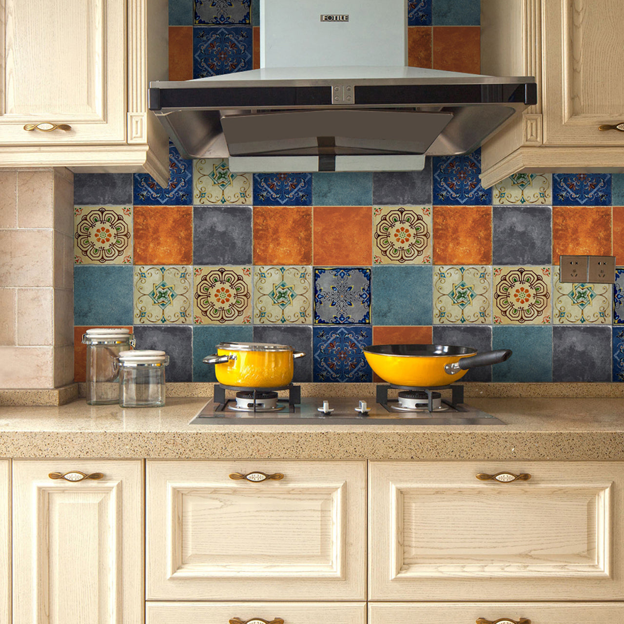 Traditional Peel and Stick Backsplash PVC Mosaic Tile Wallpaper for Kitchen Backsplash Clearhalo 'Flooring 'Home Improvement' 'home_improvement' 'home_improvement_peel_stick_blacksplash' 'Peel & Stick Backsplash Tile' 'peel_stick_blacksplash' 'Walls & Ceilings' Walls and Ceiling' 7419076