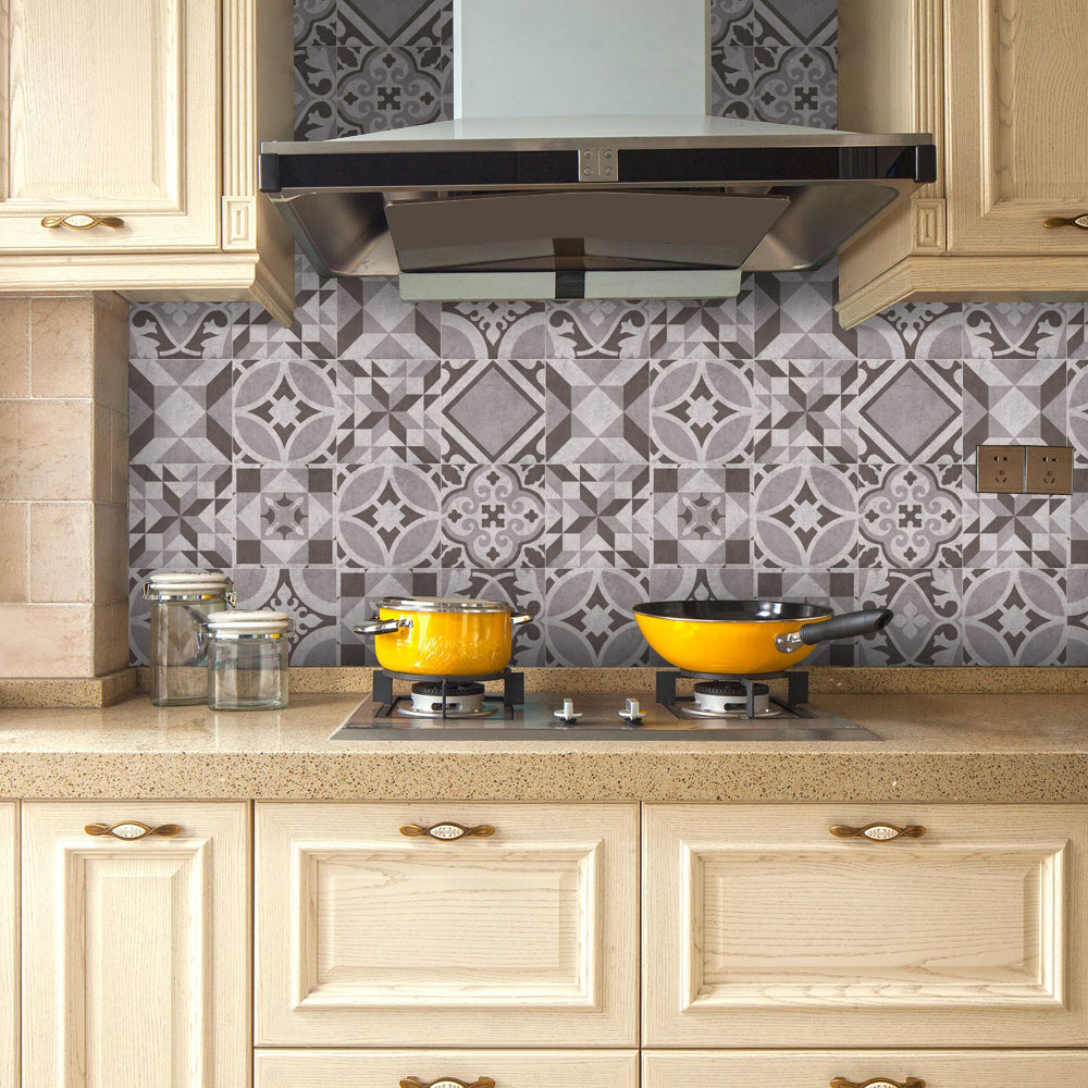 Traditional Peel and Stick Backsplash PVC Mosaic Tile Wallpaper for Kitchen Backsplash Grey Clearhalo 'Flooring 'Home Improvement' 'home_improvement' 'home_improvement_peel_stick_blacksplash' 'Peel & Stick Backsplash Tile' 'peel_stick_blacksplash' 'Walls & Ceilings' Walls and Ceiling' 7419077