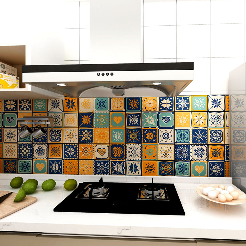 Traditional Peel and Stick Backsplash PVC Mosaic Tile Wallpaper for Kitchen Backsplash Navy Blue Clearhalo 'Flooring 'Home Improvement' 'home_improvement' 'home_improvement_peel_stick_blacksplash' 'Peel & Stick Backsplash Tile' 'peel_stick_blacksplash' 'Walls & Ceilings' Walls and Ceiling' 7419097
