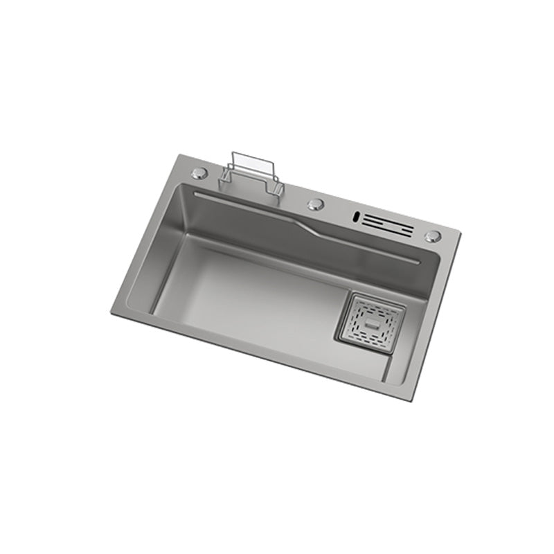 Contemporary Style Kitchen Sink Kitchen Sink with Soap Dispenser Clearhalo 'Home Improvement' 'home_improvement' 'home_improvement_kitchen_sinks' 'Kitchen Remodel & Kitchen Fixtures' 'Kitchen Sinks & Faucet Components' 'Kitchen Sinks' 'kitchen_sinks' 7419281