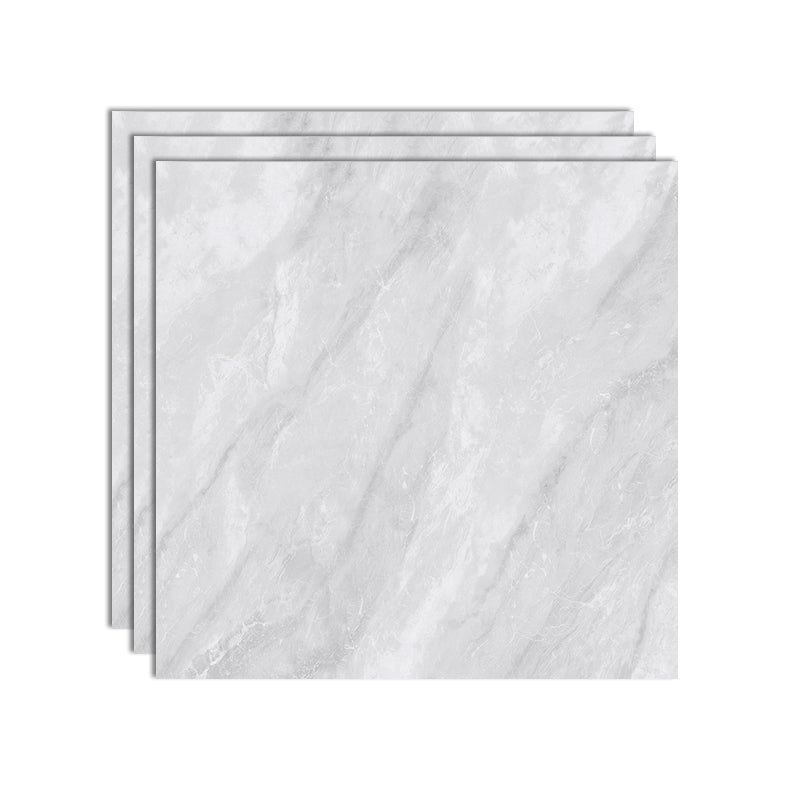 Modern Polished Porcelain Tile Marble Patterned Square Wall Tile Clearhalo 'Floor Tiles & Wall Tiles' 'floor_tiles_wall_tiles' 'Flooring 'Home Improvement' 'home_improvement' 'home_improvement_floor_tiles_wall_tiles' Walls and Ceiling' 7419332