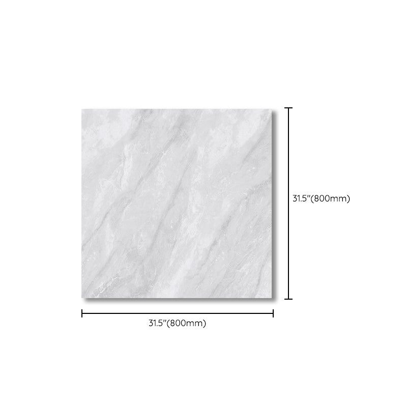 Modern Polished Porcelain Tile Marble Patterned Square Wall Tile Clearhalo 'Floor Tiles & Wall Tiles' 'floor_tiles_wall_tiles' 'Flooring 'Home Improvement' 'home_improvement' 'home_improvement_floor_tiles_wall_tiles' Walls and Ceiling' 7419341