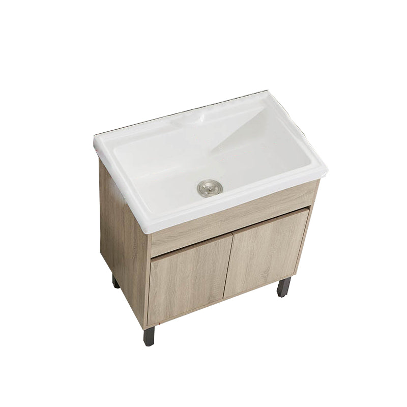 Modern Wood Bathroom Vanity Freestanding Single-Sink Bathroom Sink Vanity Bathroom Vanity Clearhalo 'Bathroom Remodel & Bathroom Fixtures' 'Bathroom Vanities' 'bathroom_vanities' 'Home Improvement' 'home_improvement' 'home_improvement_bathroom_vanities' 7419572