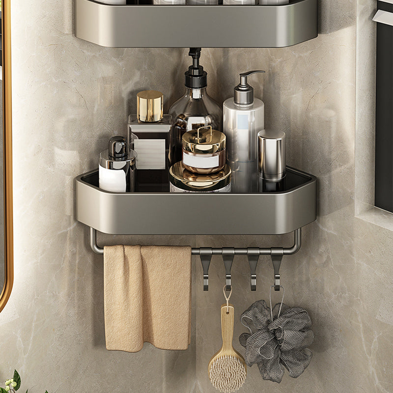 Adhesive Mount Metal Bathroom Accessory As Individual Or As a Set with Bath Shelf Clearhalo 'Bathroom Hardware Sets' 'Bathroom Hardware' 'Bathroom Remodel & Bathroom Fixtures' 'bathroom_hardware_sets' 'Home Improvement' 'home_improvement' 'home_improvement_bathroom_hardware_sets' 7420085