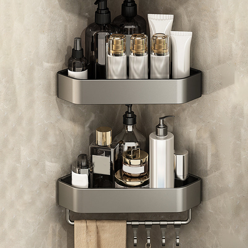 Adhesive Mount Metal Bathroom Accessory As Individual Or As a Set with Bath Shelf 4 2-Piece Set (Triangular Bath Shelf) Clearhalo 'Bathroom Hardware Sets' 'Bathroom Hardware' 'Bathroom Remodel & Bathroom Fixtures' 'bathroom_hardware_sets' 'Home Improvement' 'home_improvement' 'home_improvement_bathroom_hardware_sets' 7420087