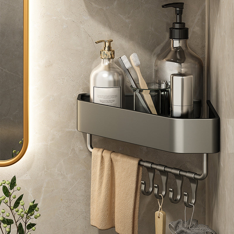 Adhesive Mount Metal Bathroom Accessory As Individual Or As a Set with Bath Shelf Clearhalo 'Bathroom Hardware Sets' 'Bathroom Hardware' 'Bathroom Remodel & Bathroom Fixtures' 'bathroom_hardware_sets' 'Home Improvement' 'home_improvement' 'home_improvement_bathroom_hardware_sets' 7420088