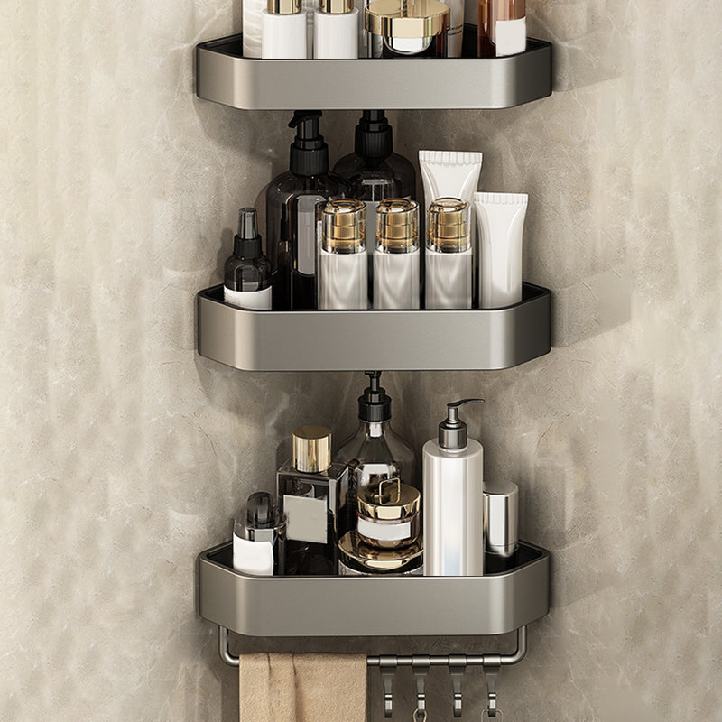 Adhesive Mount Metal Bathroom Accessory As Individual Or As a Set with Bath Shelf 4 3-Piece Set (Triangle Bath Shelf) Clearhalo 'Bathroom Hardware Sets' 'Bathroom Hardware' 'Bathroom Remodel & Bathroom Fixtures' 'bathroom_hardware_sets' 'Home Improvement' 'home_improvement' 'home_improvement_bathroom_hardware_sets' 7420089
