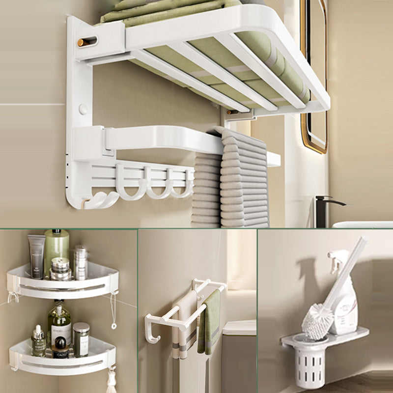 Adhesive Mount Metal Modern Bathroom Accessory As Individual Or As a Set 5 piece Set Clearhalo 'Bathroom Hardware Sets' 'Bathroom Hardware' 'Bathroom Remodel & Bathroom Fixtures' 'bathroom_hardware_sets' 'Home Improvement' 'home_improvement' 'home_improvement_bathroom_hardware_sets' 7420115