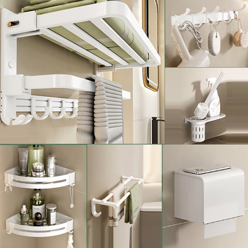 Adhesive Mount Metal Modern Bathroom Accessory As Individual Or As a Set 7-Piece Set (Hook) Clearhalo 'Bathroom Hardware Sets' 'Bathroom Hardware' 'Bathroom Remodel & Bathroom Fixtures' 'bathroom_hardware_sets' 'Home Improvement' 'home_improvement' 'home_improvement_bathroom_hardware_sets' 7420117