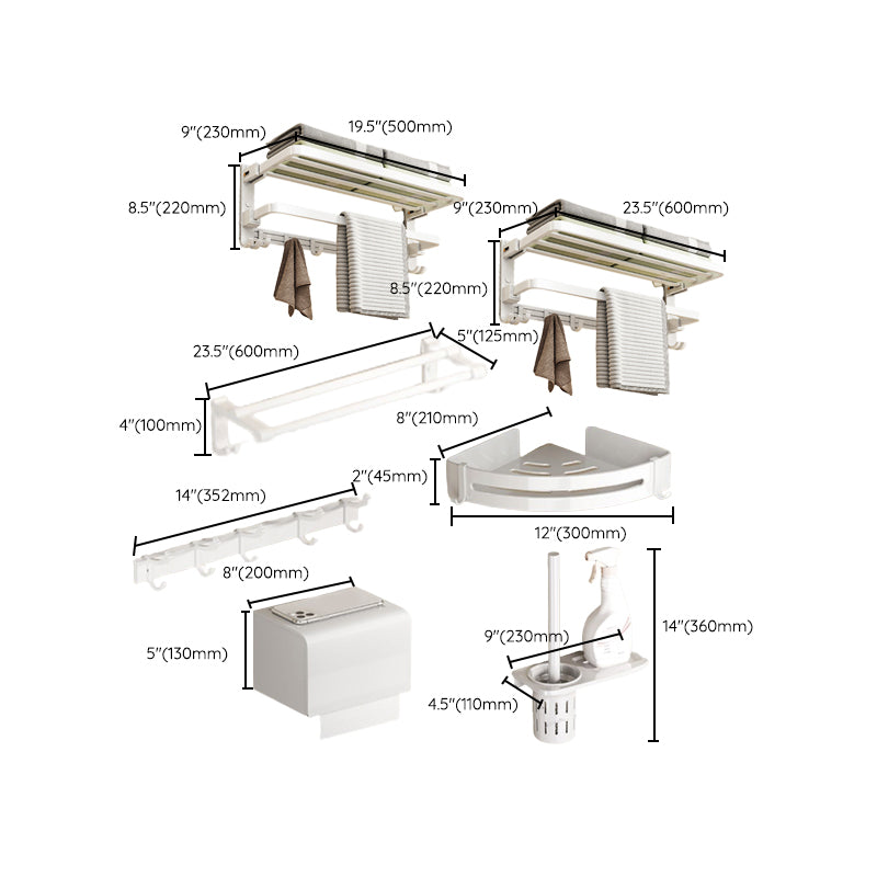 Adhesive Mount Metal Modern Bathroom Accessory As Individual Or As a Set Clearhalo 'Bathroom Hardware Sets' 'Bathroom Hardware' 'Bathroom Remodel & Bathroom Fixtures' 'bathroom_hardware_sets' 'Home Improvement' 'home_improvement' 'home_improvement_bathroom_hardware_sets' 7420118