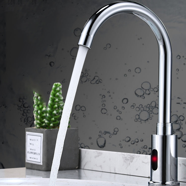 Modern Style Kitchen Faucet Gooseneck Touchless Kitchen Faucet Clearhalo 'Home Improvement' 'home_improvement' 'home_improvement_kitchen_faucets' 'Kitchen Faucets' 'Kitchen Remodel & Kitchen Fixtures' 'Kitchen Sinks & Faucet Components' 'kitchen_faucets' 7420867