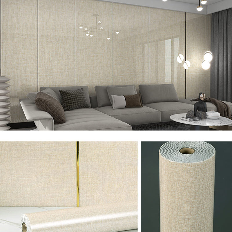 Basic Wall Tile Solid Color Peel and Stick Backsplash Panels for Living Room Beige Clearhalo 'Flooring 'Home Improvement' 'home_improvement' 'home_improvement_wall_paneling' 'Wall Paneling' 'wall_paneling' 'Walls & Ceilings' Walls and Ceiling' 7421239