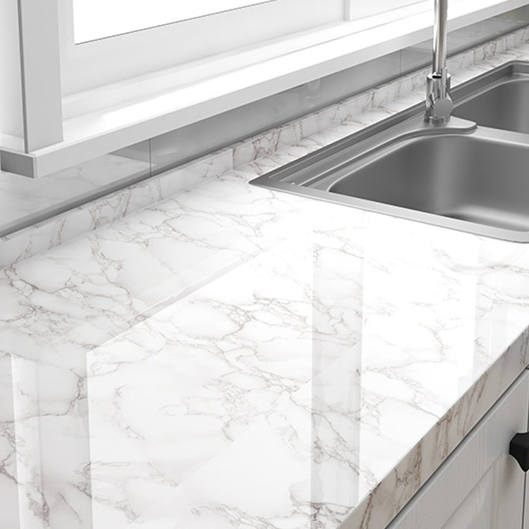 Modern Peel & Stick Field Tile Plastic Wallpaper for Kitchen Backsplash White Inner Clearhalo 'Flooring 'Home Improvement' 'home_improvement' 'home_improvement_peel_stick_blacksplash' 'Peel & Stick Backsplash Tile' 'peel_stick_blacksplash' 'Walls & Ceilings' Walls and Ceiling' 7421723