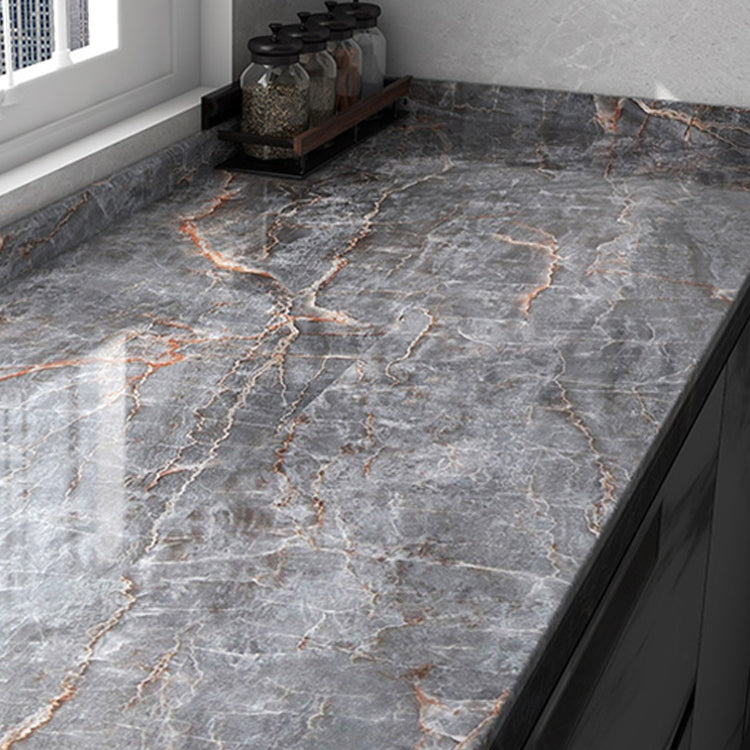 Modern Peel & Stick Field Tile Plastic Wallpaper for Kitchen Backsplash Dark Gray Clearhalo 'Flooring 'Home Improvement' 'home_improvement' 'home_improvement_peel_stick_blacksplash' 'Peel & Stick Backsplash Tile' 'peel_stick_blacksplash' 'Walls & Ceilings' Walls and Ceiling' 7421725