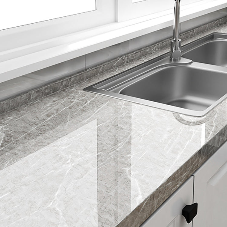 Modern Peel & Stick Field Tile Plastic Wallpaper for Kitchen Backsplash Light Gray Clearhalo 'Flooring 'Home Improvement' 'home_improvement' 'home_improvement_peel_stick_blacksplash' 'Peel & Stick Backsplash Tile' 'peel_stick_blacksplash' 'Walls & Ceilings' Walls and Ceiling' 7421727