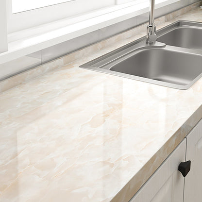 Modern Peel & Stick Field Tile Plastic Wallpaper for Kitchen Backsplash Beige Clearhalo 'Flooring 'Home Improvement' 'home_improvement' 'home_improvement_peel_stick_blacksplash' 'Peel & Stick Backsplash Tile' 'peel_stick_blacksplash' 'Walls & Ceilings' Walls and Ceiling' 7421733