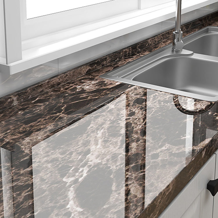 Modern Peel & Stick Field Tile Plastic Wallpaper for Kitchen Backsplash Brown Clearhalo 'Flooring 'Home Improvement' 'home_improvement' 'home_improvement_peel_stick_blacksplash' 'Peel & Stick Backsplash Tile' 'peel_stick_blacksplash' 'Walls & Ceilings' Walls and Ceiling' 7421737