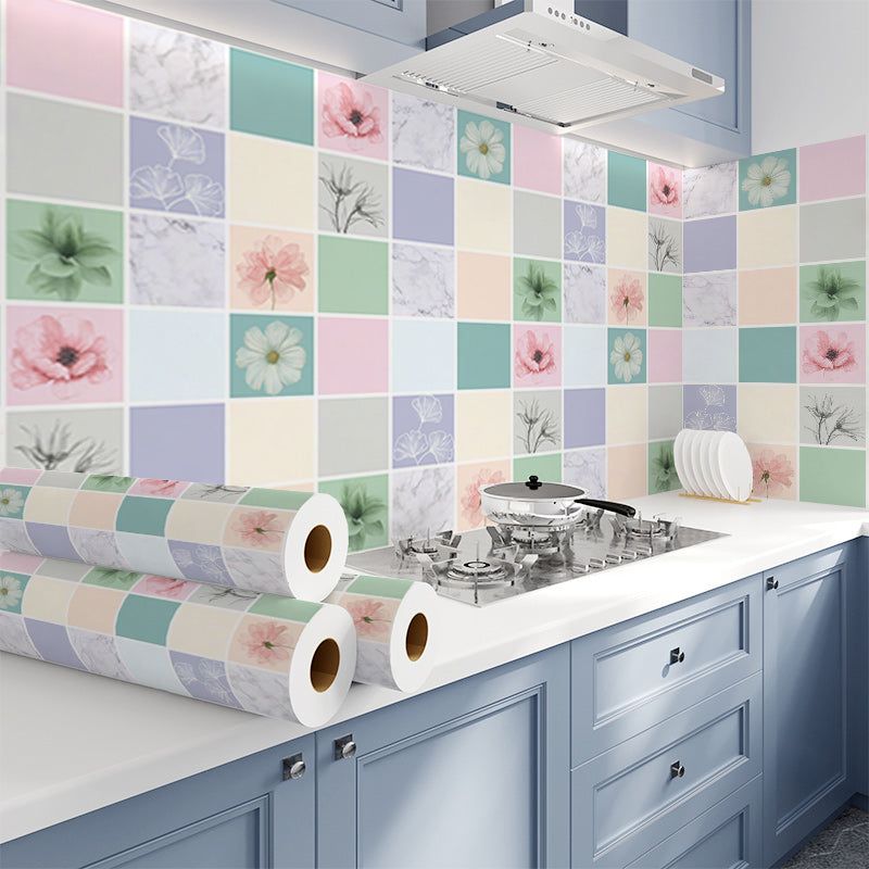 Modern Peel & Stick Field Tile Plastic Wallpaper for Backsplash Wall Clearhalo 'Flooring 'Home Improvement' 'home_improvement' 'home_improvement_peel_stick_blacksplash' 'Peel & Stick Backsplash Tile' 'peel_stick_blacksplash' 'Walls & Ceilings' Walls and Ceiling' 7421742