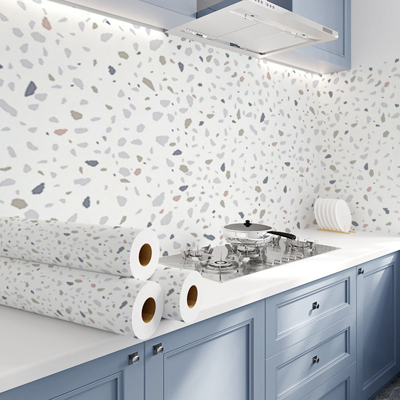 Modern Peel & Stick Field Tile Plastic Wallpaper for Backsplash Wall Textured White Clearhalo 'Flooring 'Home Improvement' 'home_improvement' 'home_improvement_peel_stick_blacksplash' 'Peel & Stick Backsplash Tile' 'peel_stick_blacksplash' 'Walls & Ceilings' Walls and Ceiling' 7421749