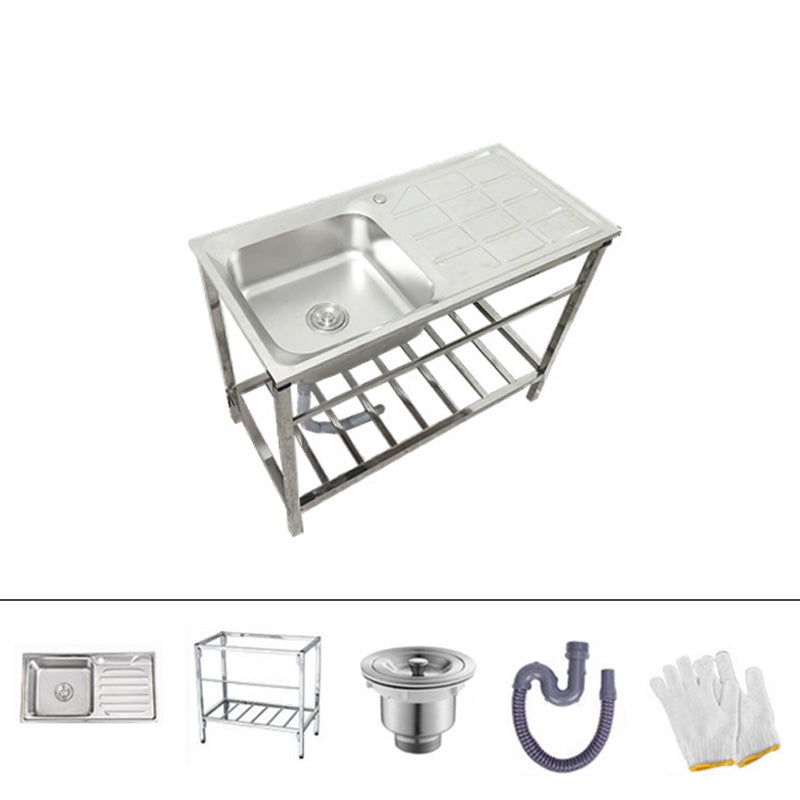 Kitchen Sink Stainless Steel Drop-In Rectangle All-in-one Kitchen Sink Sink Only Not Available Clearhalo 'Home Improvement' 'home_improvement' 'home_improvement_kitchen_sinks' 'Kitchen Remodel & Kitchen Fixtures' 'Kitchen Sinks & Faucet Components' 'Kitchen Sinks' 'kitchen_sinks' 7422005