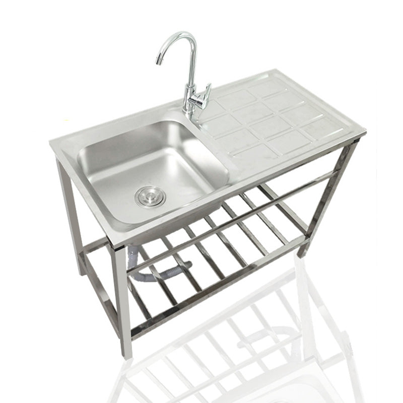 Kitchen Sink Stainless Steel Drop-In Rectangle All-in-one Kitchen Sink Clearhalo 'Home Improvement' 'home_improvement' 'home_improvement_kitchen_sinks' 'Kitchen Remodel & Kitchen Fixtures' 'Kitchen Sinks & Faucet Components' 'Kitchen Sinks' 'kitchen_sinks' 7422007
